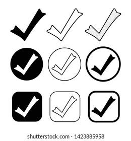 Simple Tick icon accept approve sign