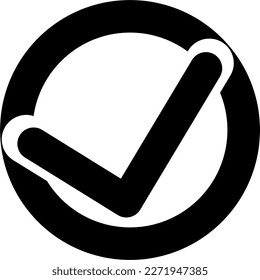 Simple tick illustration icon image
