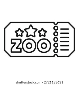 Entrada sencilla que da acceso al zoológico, con tres estrellas que indican una buena calificación