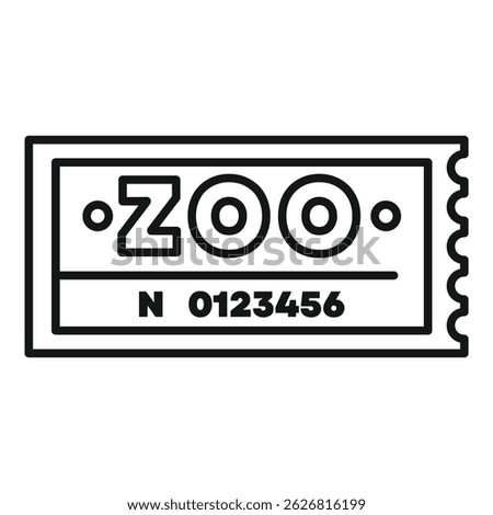 Simple ticket is granting access to the zoo for seeing animals