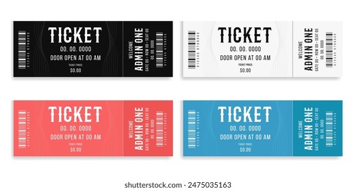 Simple ticket isolated, vector illustration