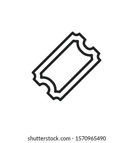 Einfaches Symbol für die Ticketzeile. Piktogramm anheben. Vektorillustration einzeln auf weißem Hintergrund. Qualitätszeichen von Premium. Vektorillustration-Zeichen für mobile App und Webseiten.