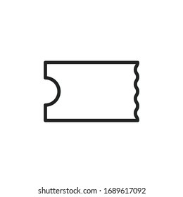 Simple ticket line icon. Stroke pictogram. Vector illustration isolated on a white background. Premium quality symbol. Vector sign for mobile app and web sites.