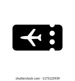 Simple ticket plane icon. Blank card