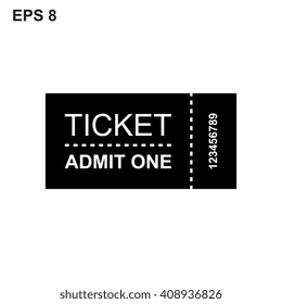 Simple ticket stub icon
