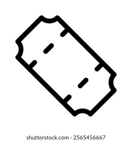 A simple ticket vector symbolizing events, entry, or admissions.