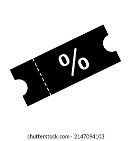 simple ticket, voucher, coupon icon illustrator design