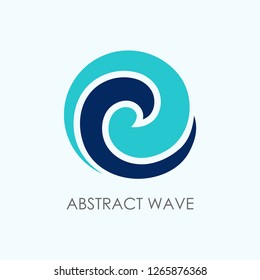 Simple tide logo design. Wave icon for corporate identity