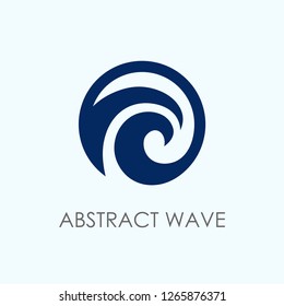 Simple Tide Logo Design. Wave Icon For Corporate Identity