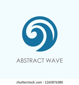 Simple Tide Logo Design. Wave Icon For Corporate Identity