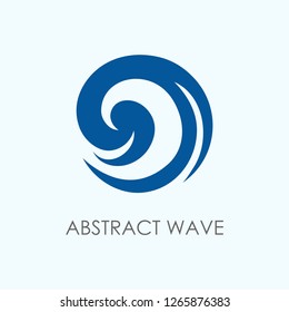 Simple tide logo design. Wave icon for corporate identity
