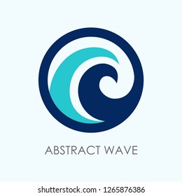 Simple tide logo design. Wave icon for corporate identity