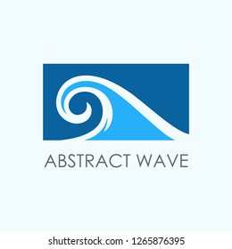 Simple tide logo design. Wave icon for corporate identity