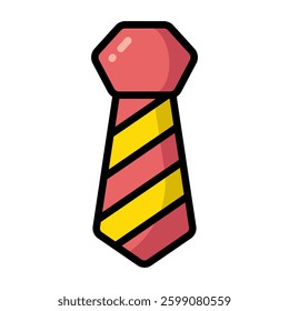 Simple Tie colorful icon. The icon can be used for websites, print templates, presentation templates, illustrations, etc	