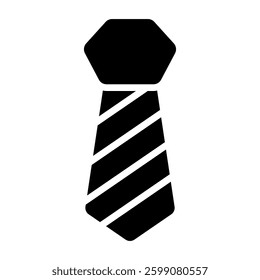 Simple Tie glyph icon. The icon can be used for websites, print templates, presentation templates, illustrations, etc	