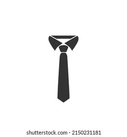 Simple Tie Icon Vector Template Flat Design Sign