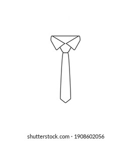 Simple Tie Line Icon Vector Template Flat Design