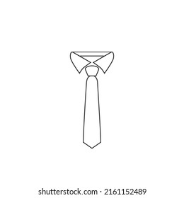 Simple Tie Line Icon Vector Template Flat Design sign