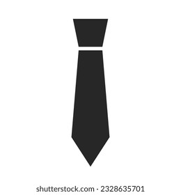 Simple tie silhouette icon. Vector.