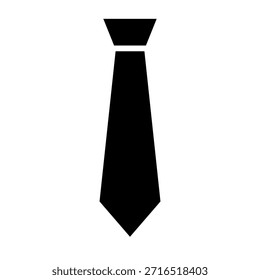Icono de silueta de corbata simple. Vector.