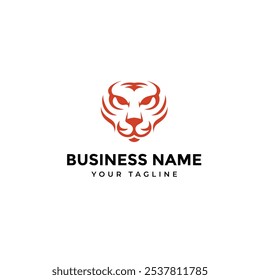 logotipo animal simples face tigre