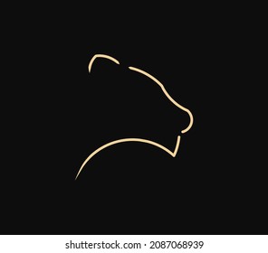 simple tiger face logo design. Tiger logo template