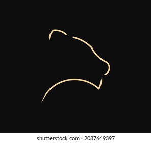 simple tiger face logo design. Tiger logo template