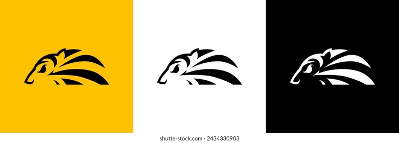 diseño simple del logotipo de la cara del tigre. plantilla de icono del vector del logotipo de la cara del tigre