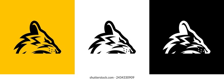 simple tiger face logo design. tiger head face logo vector icon template