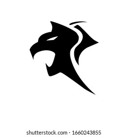 simple logo de cabeza de tigre. puede usarse para cualquier empresa. hecho con fondo blanco