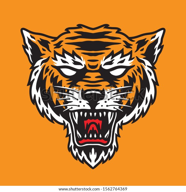 Simple Tiger Head Vector Perfect Mascot Stock Vector (Royalty Free ...