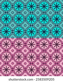 Simple Tile Round Pattern, Showcasing a Clean and Elegant Design.
