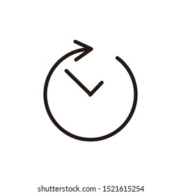 Simple of Time and clock icon template color editable. Contains such Icons as Time Inspection, Log, Calendar and more symbol vector sign isolated on white background for graphic and web design.
