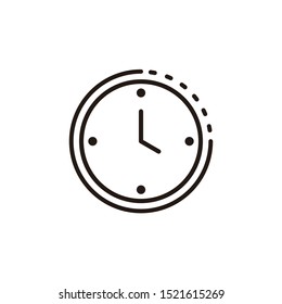 Simple of Time and clock icon template color editable. Contains such Icons as Time Inspection, Log, Calendar and more symbol vector sign isolated on white background for graphic and web design.