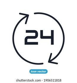Simple Time icon template color editable. Time Inspection symbol vector sign isolated on white background for graphic and web design.