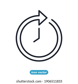 Color de la plantilla de icono de tiempo simple editable. Signo vectorial de inspección de tiempo aislado en fondo blanco para diseño gráfico y web.
