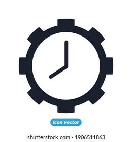 Simple Time icon template color editable. Time Inspection symbol vector sign isolated on white background for graphic and web design.