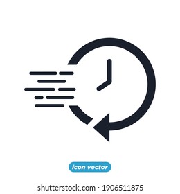 Einfache Zeitsymbol-Vorlagenfarbe editierbar. Zeiterfassungssymbol, Vektorsymbol einzeln auf weißem Hintergrund für Grafik und Webdesign.