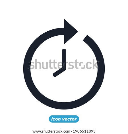 Simple Time icon template color editable. Time Inspection symbol vector sign isolated on white background for graphic and web design.