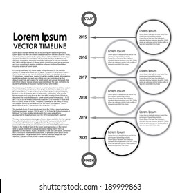 Simple time line - gray circle