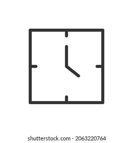 Simple time management line icon. Premium symbol in stroke style. Design of time management icon. Vector illustration.