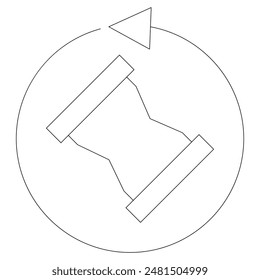 Simple of Time Related Vector Line Icon. Icon as Timer, Speed, Alarm, Restore, Time Management, Calendar and more. Vector Simple icon. Eps 10. 