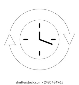 Simple of Time Related Vector Line Icon. Icon as Timer, Speed, Alarm, Restore, Time Management, Calendar and more. Vector Simple icon. Eps 10. 