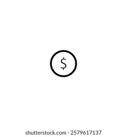 A simple and timeless coin icon, representing money and currency, perfect for finance apps, banking graphics, and economic branding.