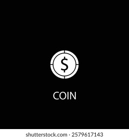 A simple and timeless coin icon, representing money and currency, perfect for finance apps, banking graphics, and economic branding.