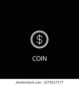 A simple and timeless coin icon, representing money and currency, perfect for finance apps, banking graphics, and economic branding.