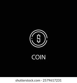 A simple and timeless coin icon, representing money and currency, perfect for finance apps, banking graphics, and economic branding.