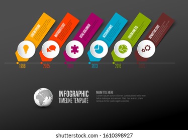 Plantilla de línea de tiempo simple con iconos