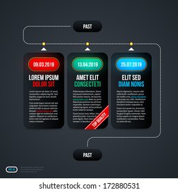 Simple timeline template for web. EPS 10