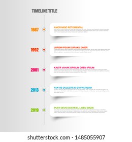 Simple Timeline template with white labels